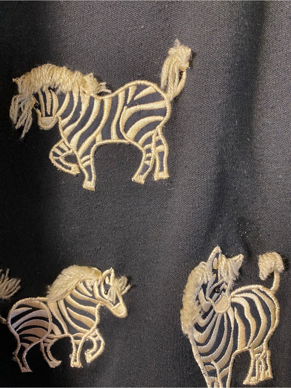 Lisa International Black Top and Cardigan Set with Gold Zebra Embroidery Sz-XL - Picture 3 of 8